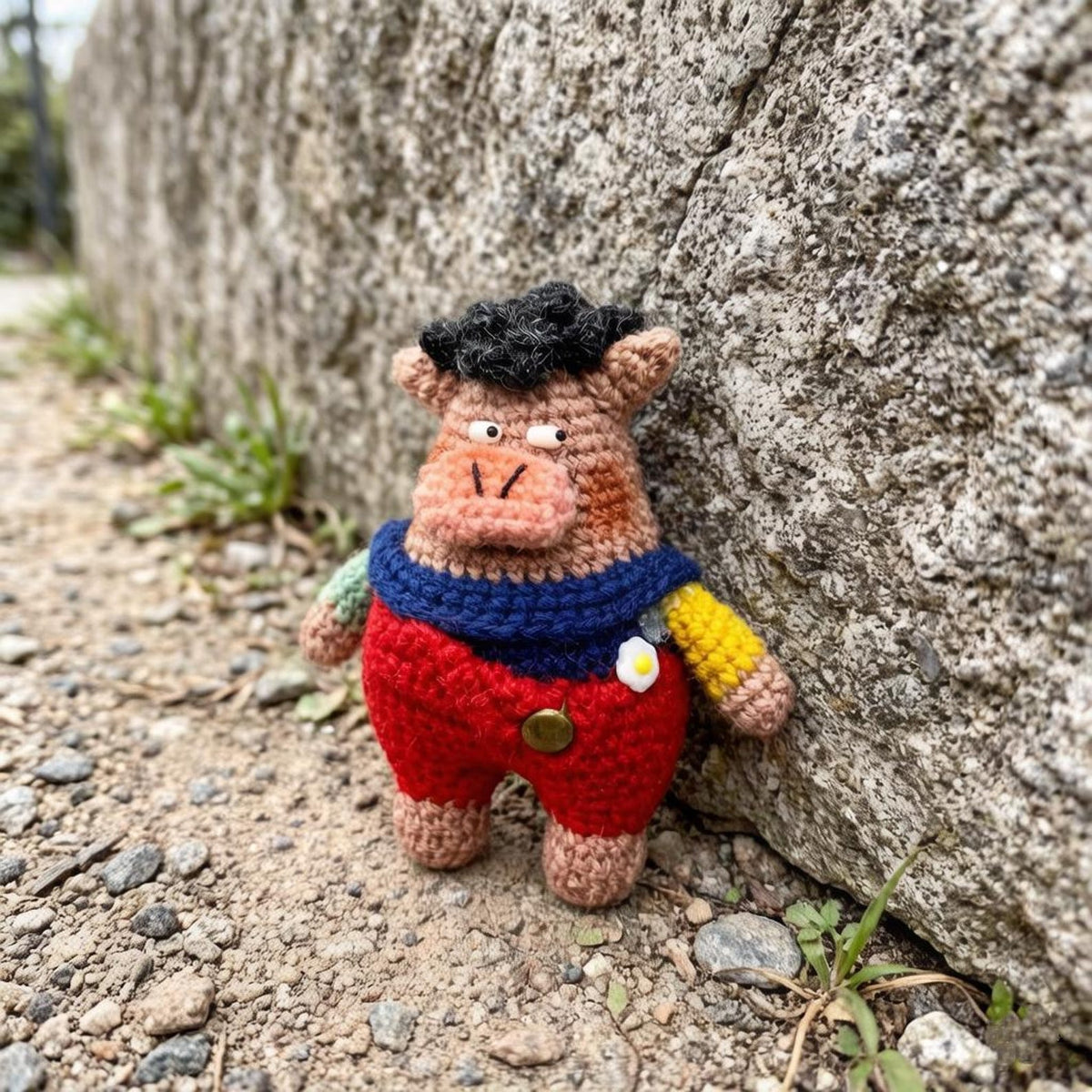 Hand Knit Pig Figurines Unique Household Embellishments Bag Charms Presents For Yarn Crafters Christmas Season Merchandise