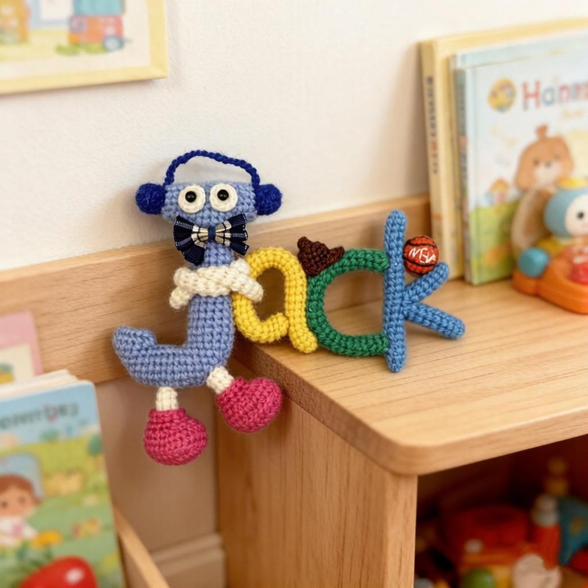 Artisan woven personalized initial sculptures, birthday tokens, custom monogram trinkets, nuptial gathering favors, Christmas adornments