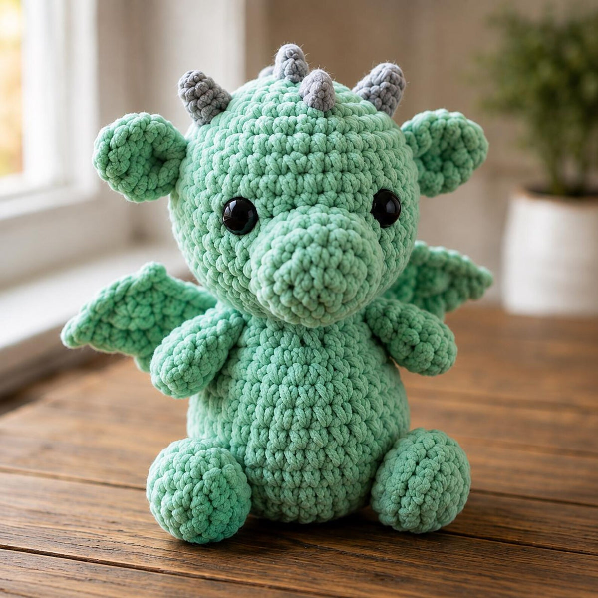Crochet Dragon Set, Amigurumi Fantasy Plush, Small Handmade Dragon Toy, Cute Nursery Decor, Baby Shower Gift, Pocket Pet, Dragon Lover Gift