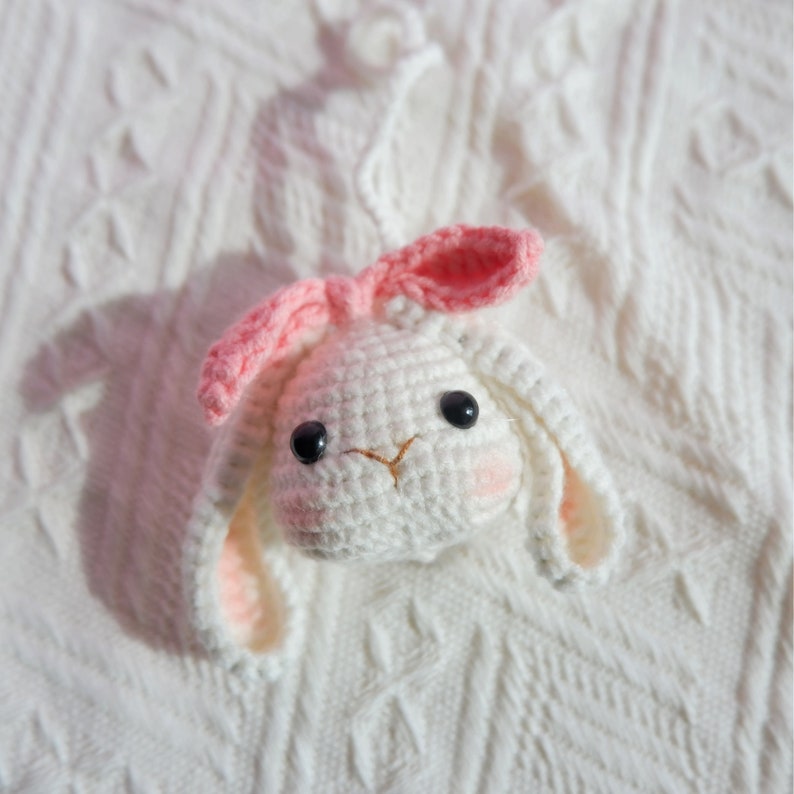 Crochet Bunny Car Accessories: Kawaii Lop Rear Rabbit Rear View Mirror Hanging, Easter Decor, Cute Car Ornament