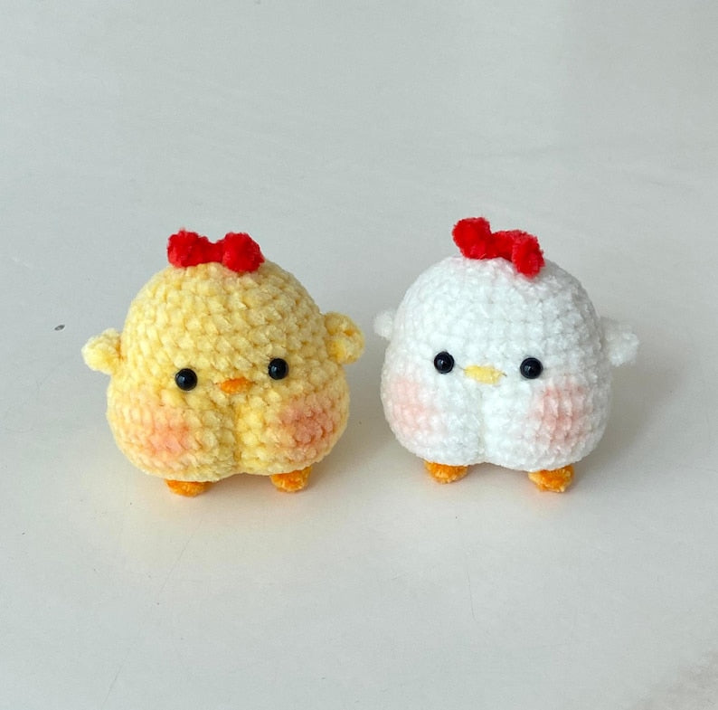 Handmade Chicken Crochet Keychain, Amigurumi Chicken, Crochet Mini Chick With Butt Plush Plushie Toy, Baby Chicken Cute Gift, Cute Bag Charm