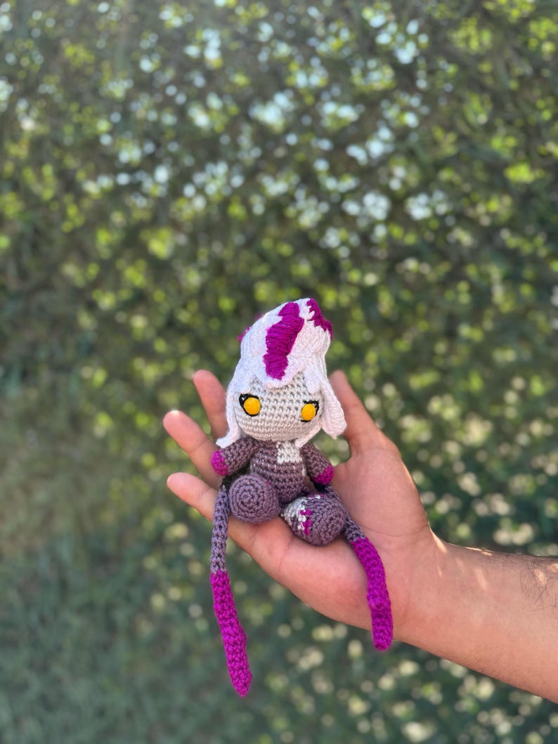 League of Legends Eveleynn Keychain, Amigurumi Evelynn, Evelynn Crochet, Lol Gift, League of Legendfs Characters, League of Legends Keychain