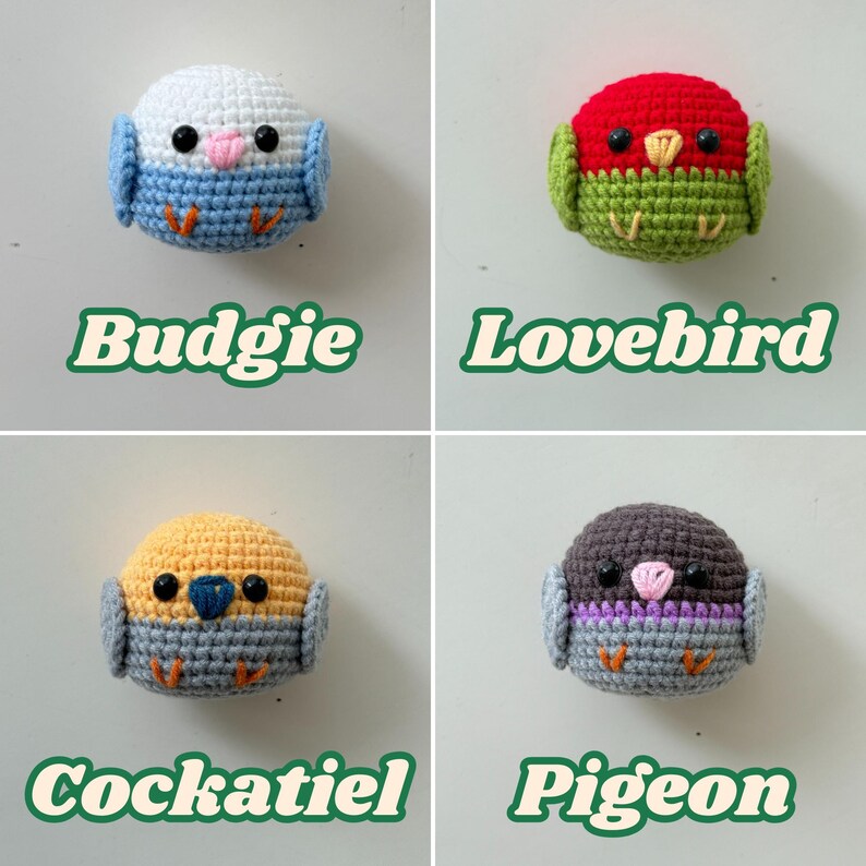 Crochet Cute Bird Keychain, Handmade Mini Amigurumi Bird Keychain, Cute Keyring, Crochet Bird Stuffed Animal, Cute Gifts For Bird Lovers