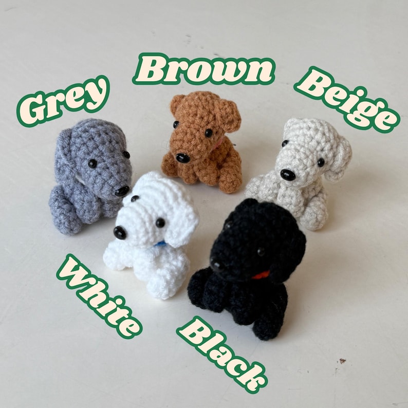 Handmade Dog Crochet Keychain, Amigurumi Dog, Mini Dog Plush Plushie Toy Keychain, Cute Dog Gifts, Cute Bag Charm
