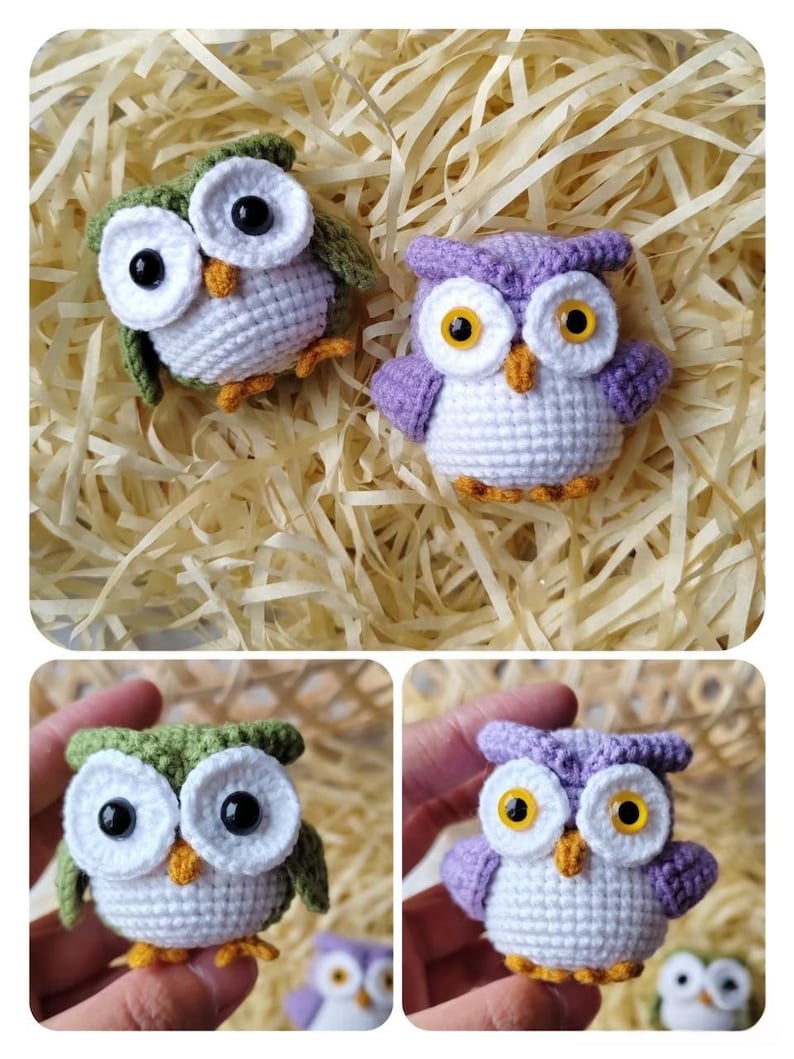 Crochet Owl Amigurumi, Handmade Owl Plush, Cute Owl Decor, Mini Crochet Animal, Woodland Nursery Gift, Owl Lover Present, Crochet Bird