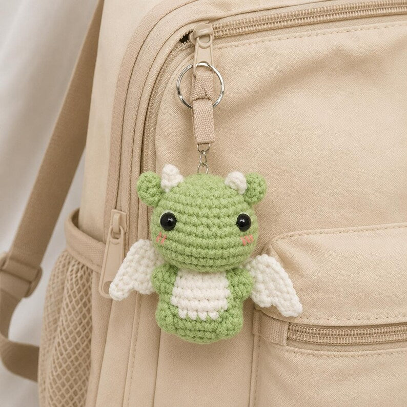 Crochet Dragon Keychain, Amigurumi Dragon, Crochet Baby Dragon Plush Toy Keychain, Dragon Stuffed Animal, Dragon Cute Gifts