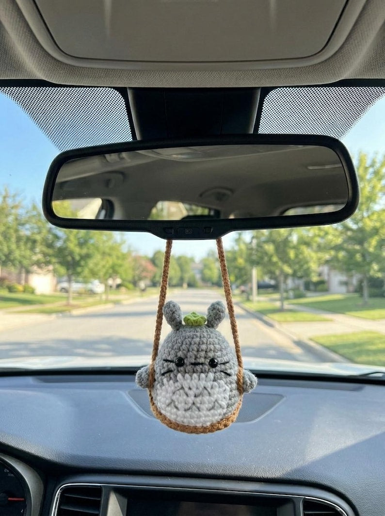 Cute Crochet Totoro Keychain, Amigurumi Forest Spirit Charm, Handmade Anime Inspired Keyring, Kawaii Animal Bag Charm, Cute Gift Idea