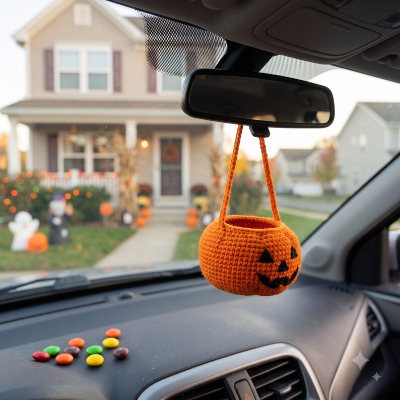 Crochet Halloween Candy Basket | Jack-o-Lantern Trick or Treat Bowl
