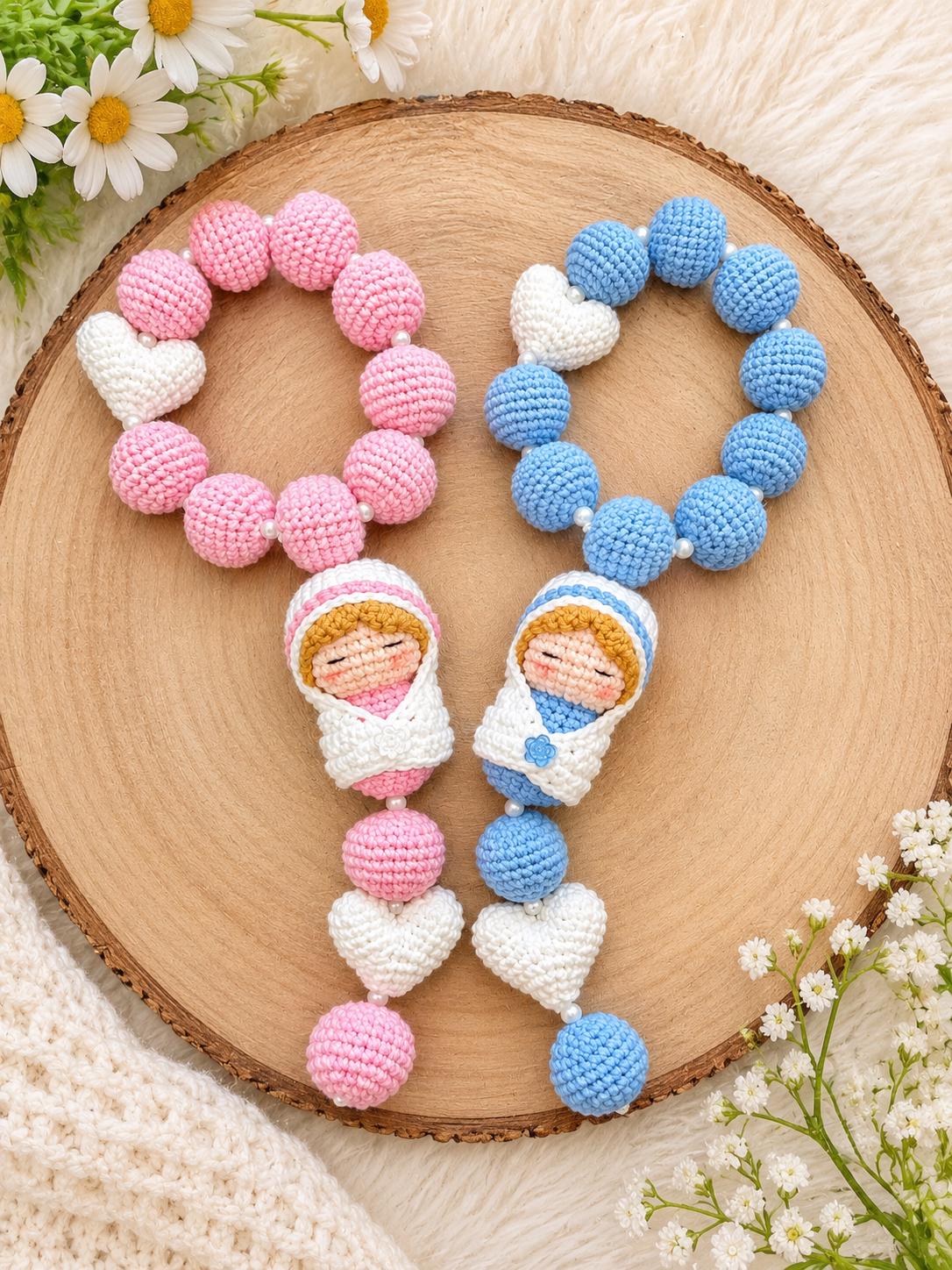 Handmade Crochet Virgin Mary Rosary