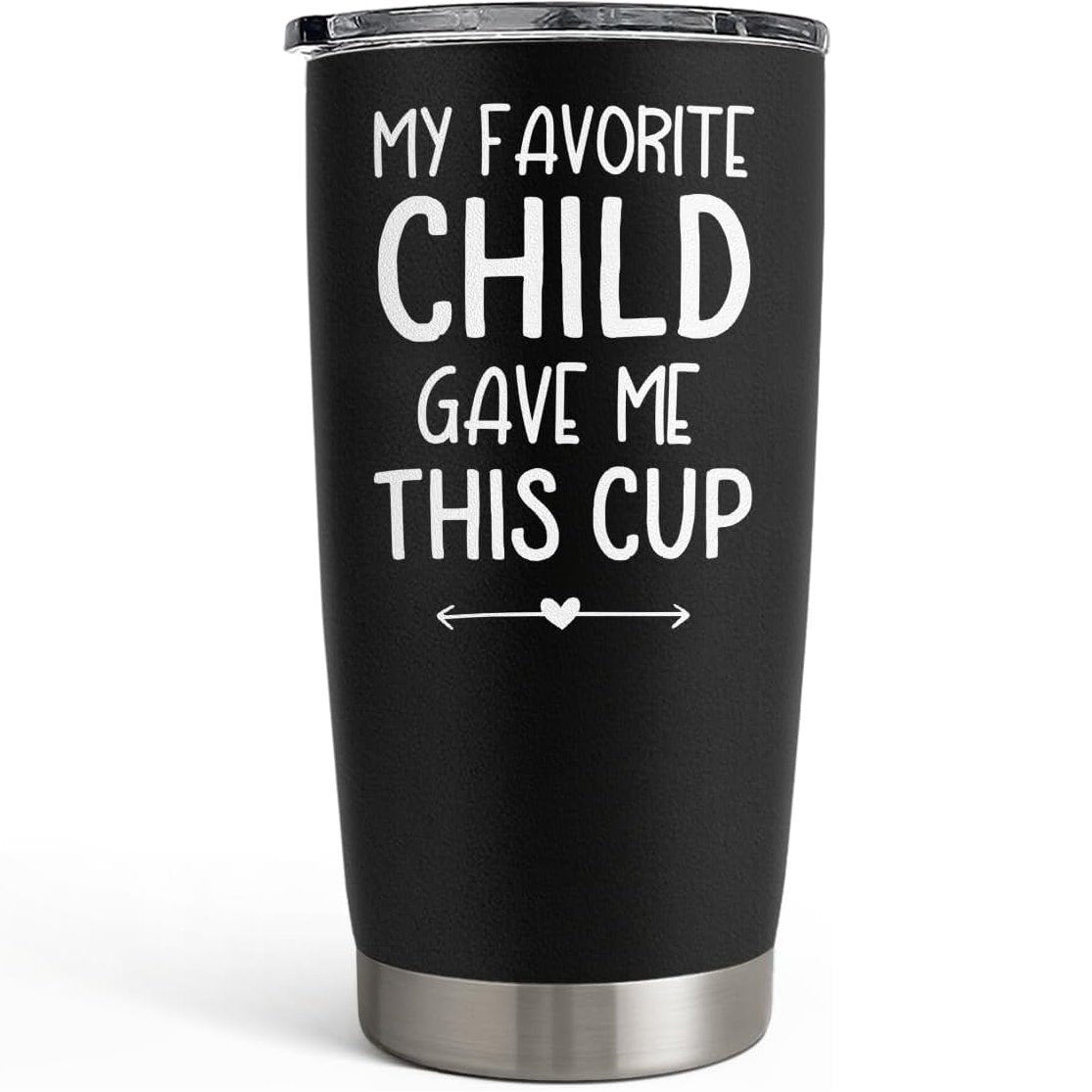 20oz Insulated Stainless Steel Tumbler for Dad, Funny My Favorite Child Gave Me This Cup Travel Mug from Daughter Son, Christmas Father's Day