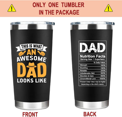 Dad Tumbler, Fathers Day Cup Gifts From Daughter Son Wife, Father's Day, Christmas,Birthday Gifts, Cool Funny Gift For Dad