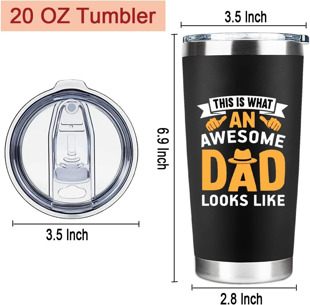 Dad Tumbler, Fathers Day Cup Gifts From Daughter Son Wife, Father's Day, Christmas,Birthday Gifts, Cool Funny Gift For Dad