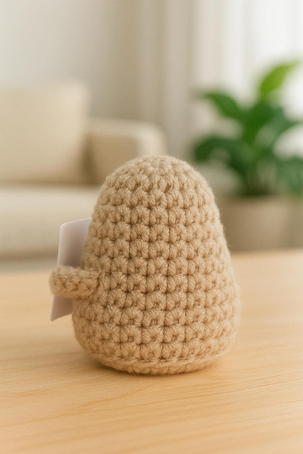 Positive Potato Plush – Mini Handmade Motivational Crochet Doll