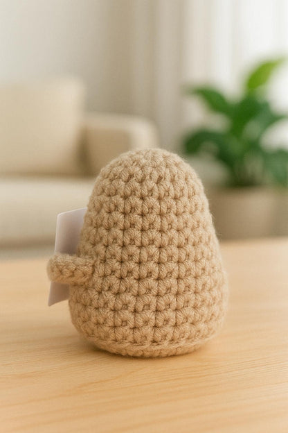 Positive Potato Plush – Mini Handmade Motivational Crochet Doll