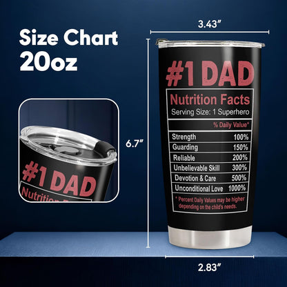Best Dad Ever Life Father Stepdad 20 oz Tumbler, Funny Dad Gift | Gifts for Men, Birthday Present Ideas for Father Stepdad Husband Uncle Him