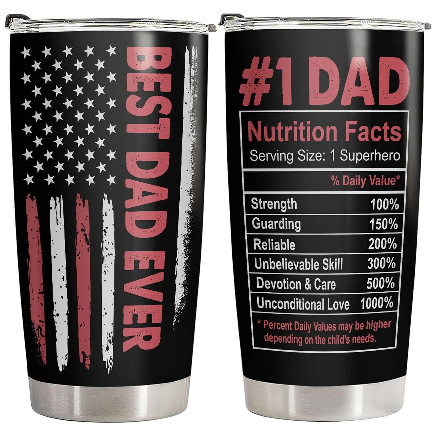 Best Dad Ever Life Father Stepdad 20 oz Tumbler, Funny Dad Gift | Gifts for Men, Birthday Present Ideas for Father Stepdad Husband Uncle Him