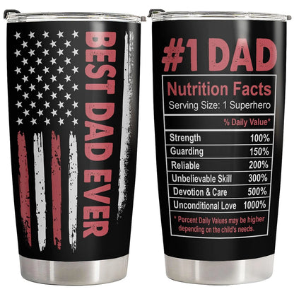 Best Dad Ever Life Father Stepdad 20 oz Tumbler, Funny Dad Gift | Gifts for Men, Birthday Present Ideas for Father Stepdad Husband Uncle Him