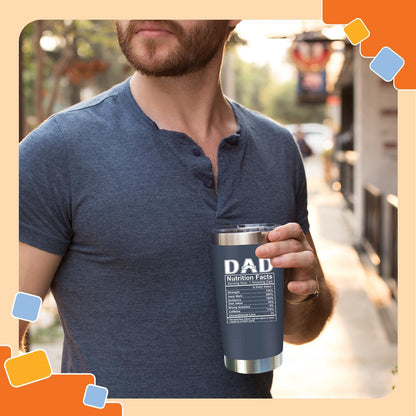 Fathers Day Gift For Dad - Dad Birthday Gifts From Daughter, Son, Kids - Birthday Present Ideas For Father, New Papa, Bonus Father From Daughter, Son - 20 Oz Tumbler