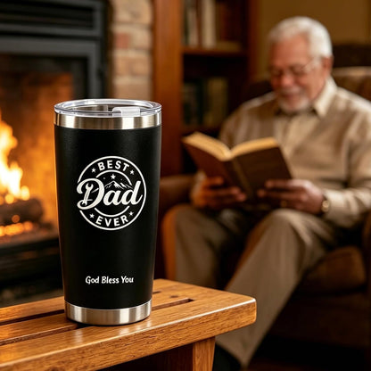 Best Dad Ever 20oz Insulated Tumbler, Fathers Day Birthday Gift for Dad | Dad Coffee Tumbler, Best Dad Ever Gifts, 20oz Tumbler, Dad Birthday Gifts, Travel Mug, Gifts for papa Who Has Everything