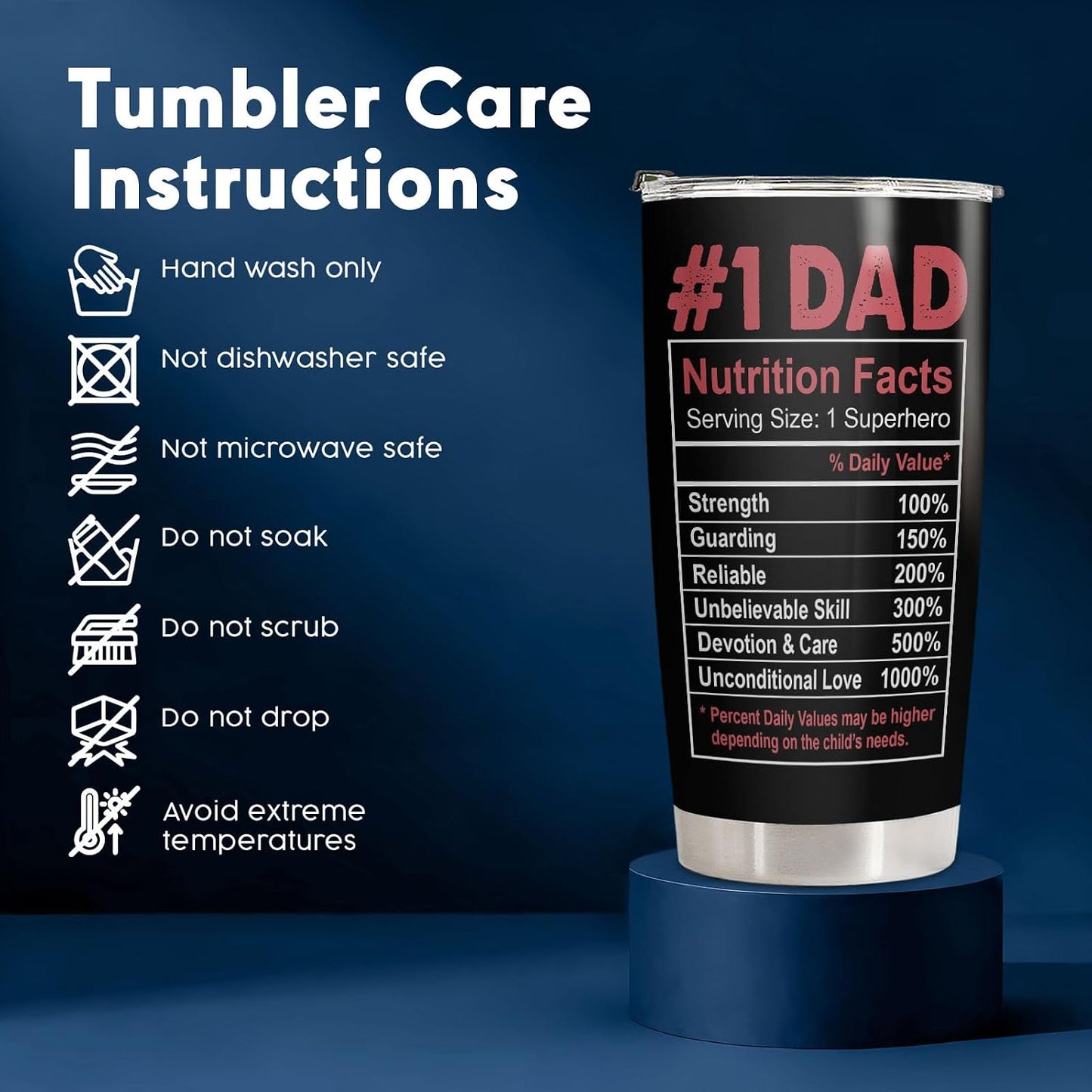 Best Dad Ever Life Father Stepdad 20 oz Tumbler, Funny Dad Gift | Gifts for Men, Birthday Present Ideas for Father Stepdad Husband Uncle Him