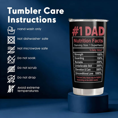 Best Dad Ever Life Father Stepdad 20 oz Tumbler, Funny Dad Gift | Gifts for Men, Birthday Present Ideas for Father Stepdad Husband Uncle Him