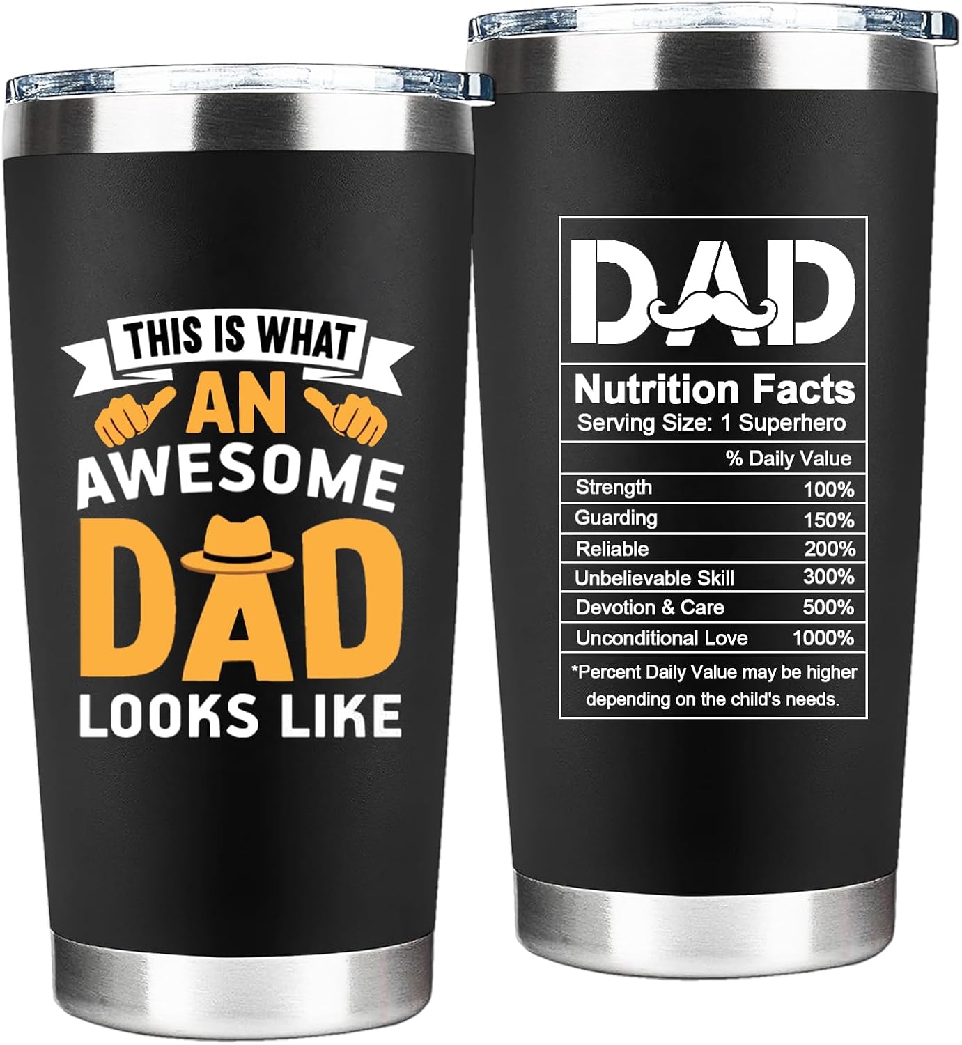 Dad Tumbler, Fathers Day Cup Gifts From Daughter Son Wife, Father's Day, Christmas,Birthday Gifts, Cool Funny Gift For Dad