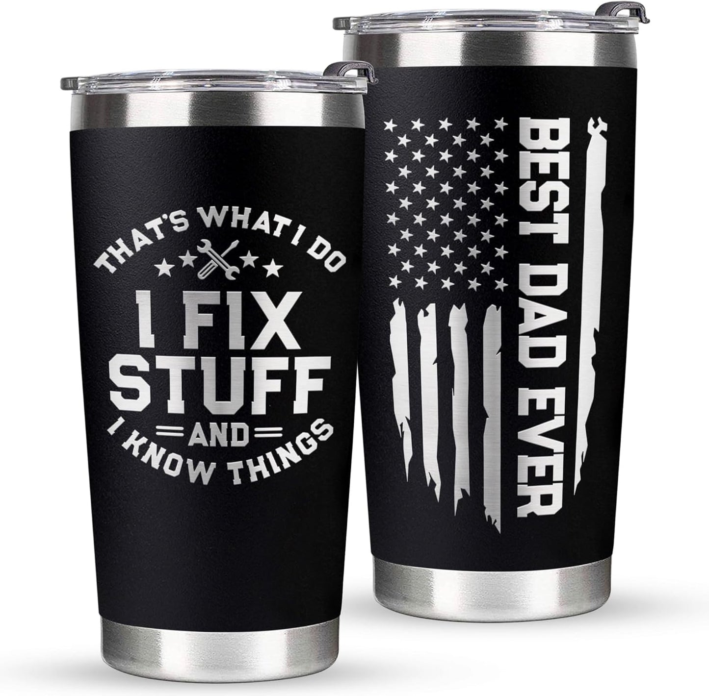 Gift for Dad from Daughter, Son, Kids - Dads Birthday Gifts Ideas - Happy Birthday dad, Best dads Ever Gifts, Fathers Birthday Gifts - Present,Stocking Suffers for Dads - Best Father Tumbler 20Oz