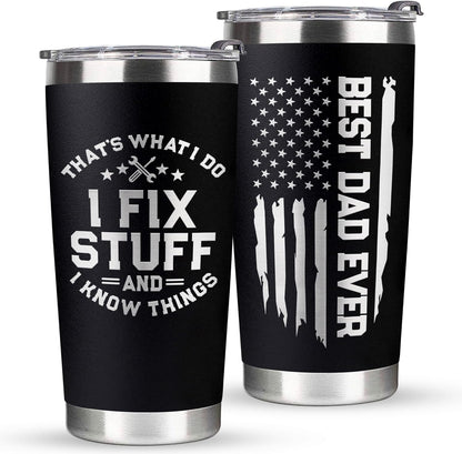 Gift for Dad from Daughter, Son, Kids - Dads Birthday Gifts Ideas - Happy Birthday dad, Best dads Ever Gifts, Fathers Birthday Gifts - Present,Stocking Suffers for Dads - Best Father Tumbler 20Oz