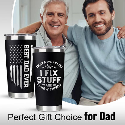 Gift for Dad from Daughter, Son, Kids - Dads Birthday Gifts Ideas - Happy Birthday dad, Best dads Ever Gifts, Fathers Birthday Gifts - Present,Stocking Suffers for Dads - Best Father Tumbler 20Oz