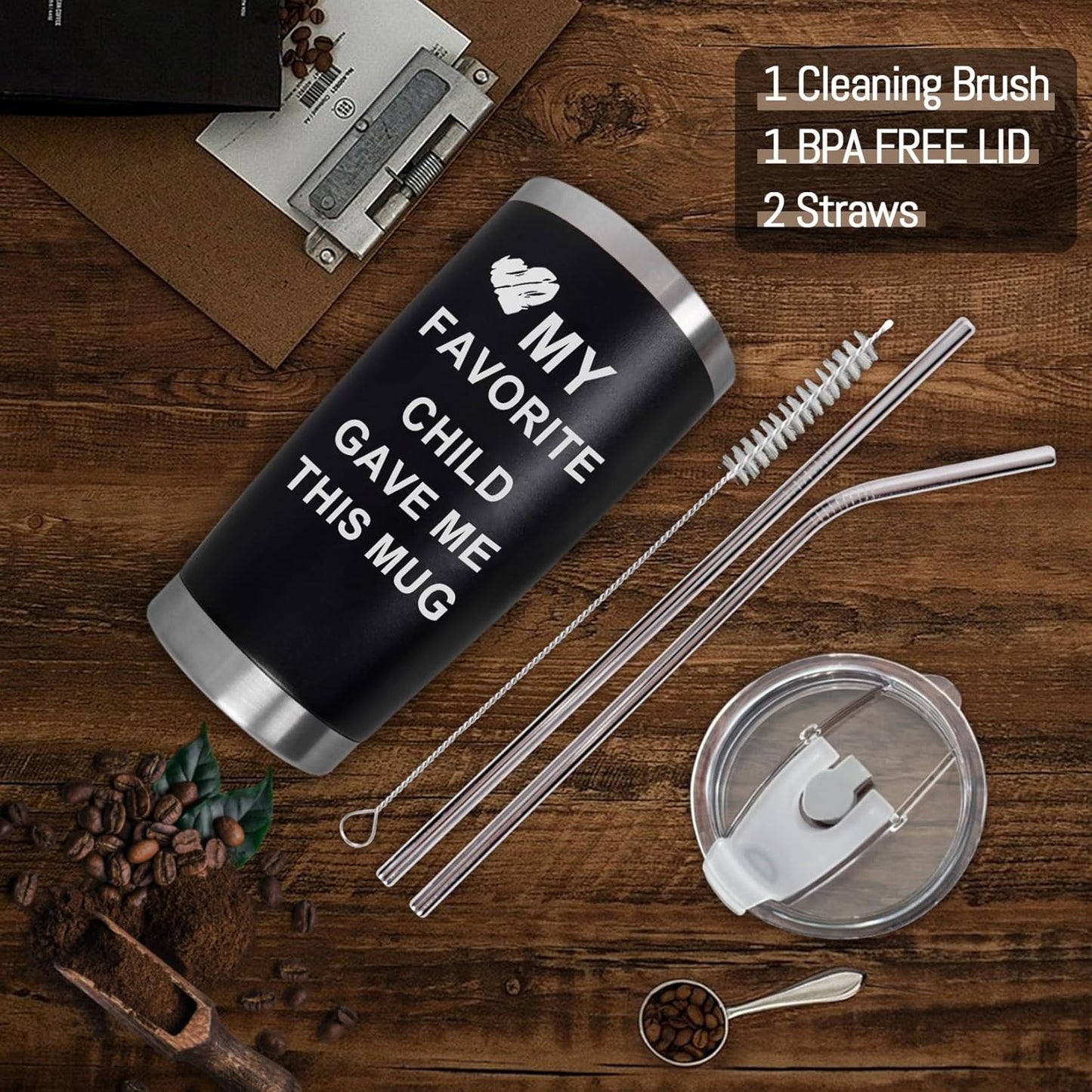 Best Dad Ever Tumbler Cup, Father's Day Gifts for Dad Men, Mother's Day Gift for Mom Women from Daughter Son, Gifts for Grandpa Husband Wife Uncle- Tumbler 20 OZ