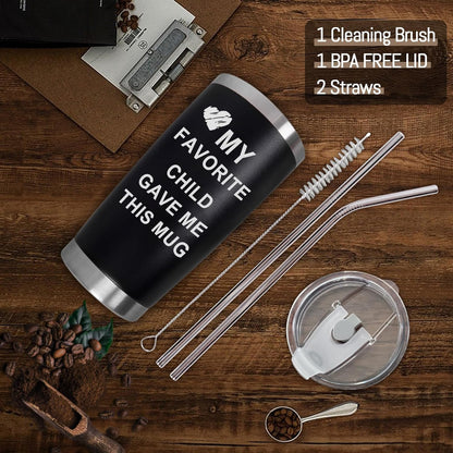 Best Dad Ever Tumbler Cup, Father's Day Gifts for Dad Men, Mother's Day Gift for Mom Women from Daughter Son, Gifts for Grandpa Husband Wife Uncle- Tumbler 20 OZ