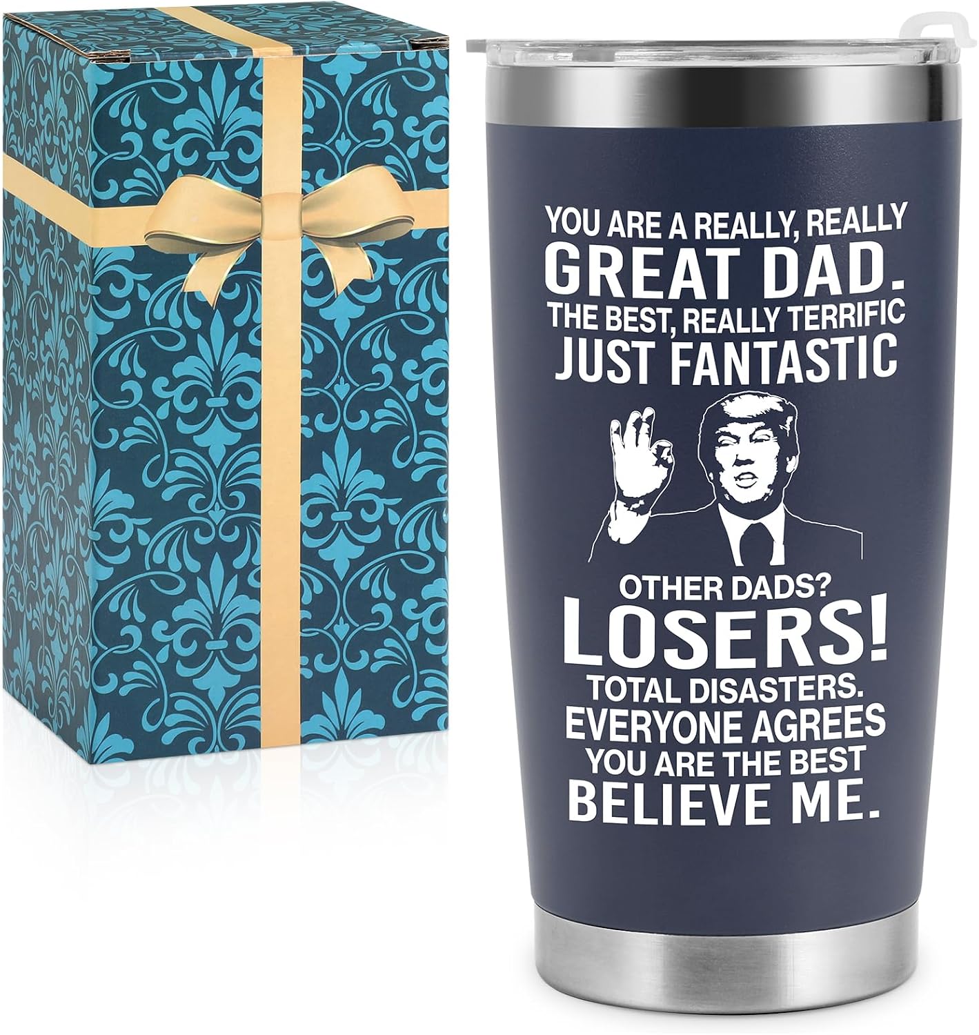 Father's Day Gifts for Dad from Daughter, Son, Wife Men Birthday Christmas Gift Ideas for Papa Best Dad Ever - 20 Oz Tumbler