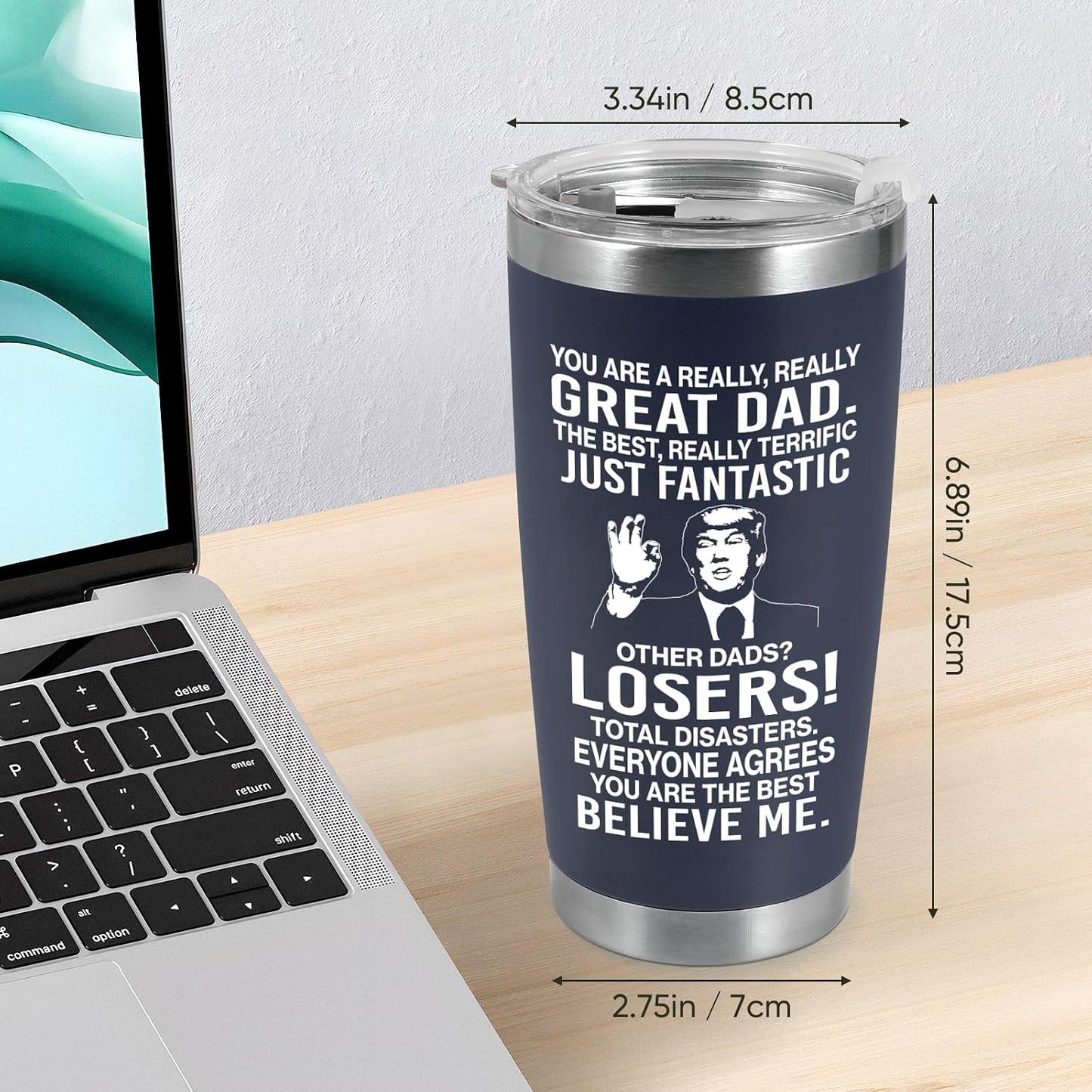 Father's Day Gifts for Dad from Daughter, Son, Wife Men Birthday Christmas Gift Ideas for Papa Best Dad Ever - 20 Oz Tumbler