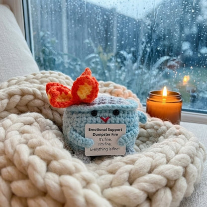 Handmade Emotional Support Dumpster Fire