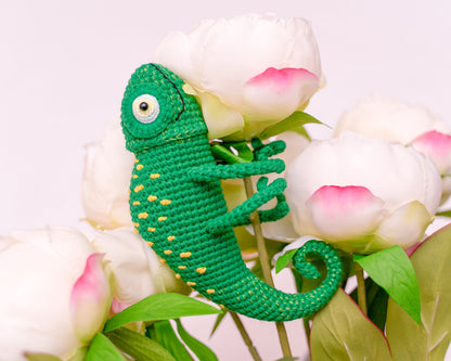 Crochet Chameleon Pascal Plush, Interior Toy Dragon, Crochet Animal Lizard Plush, Home Decor, Custom Plush Toy, Best Gift for Boyfriend, Dad