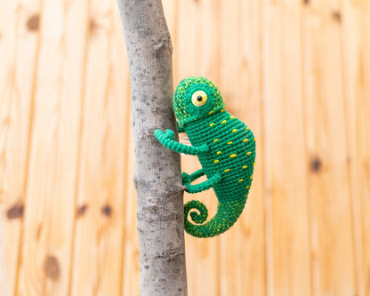 Crochet Chameleon Pascal Plush, Interior Toy Dragon, Crochet Animal Lizard Plush, Home Decor, Custom Plush Toy, Best Gift for Boyfriend, Dad