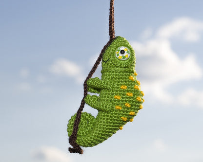 Crochet Chameleon Pascal Plush, Interior Toy Dragon, Crochet Animal Lizard Plush, Home Decor, Custom Plush Toy, Best Gift for Boyfriend, Dad