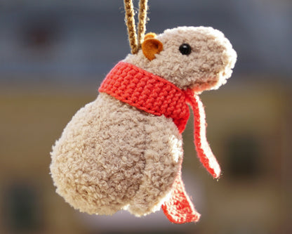 Crochet Car Charm, Cow, Dinosaur, Otter, Plant Car Mirror Hanging Accessory