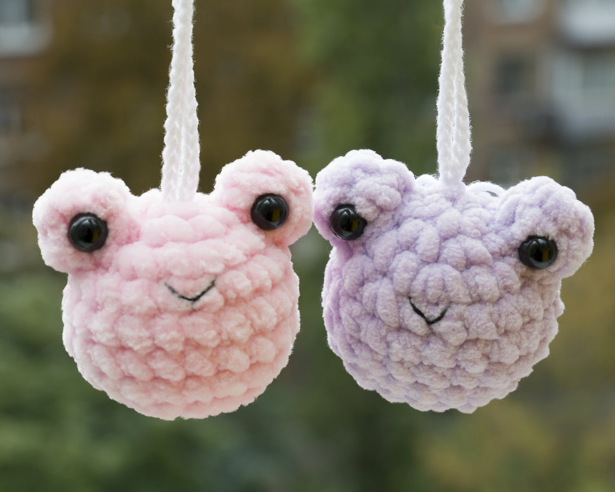Crochet Car Charm, Cow, Dinosaur, Otter, Plant Car Mirror Hanging Accessory