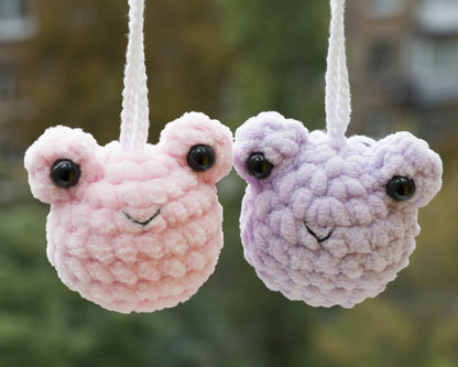 Crochet Car Charm, Cow, Dinosaur, Otter, Plant Car Mirror Hanging Accessory