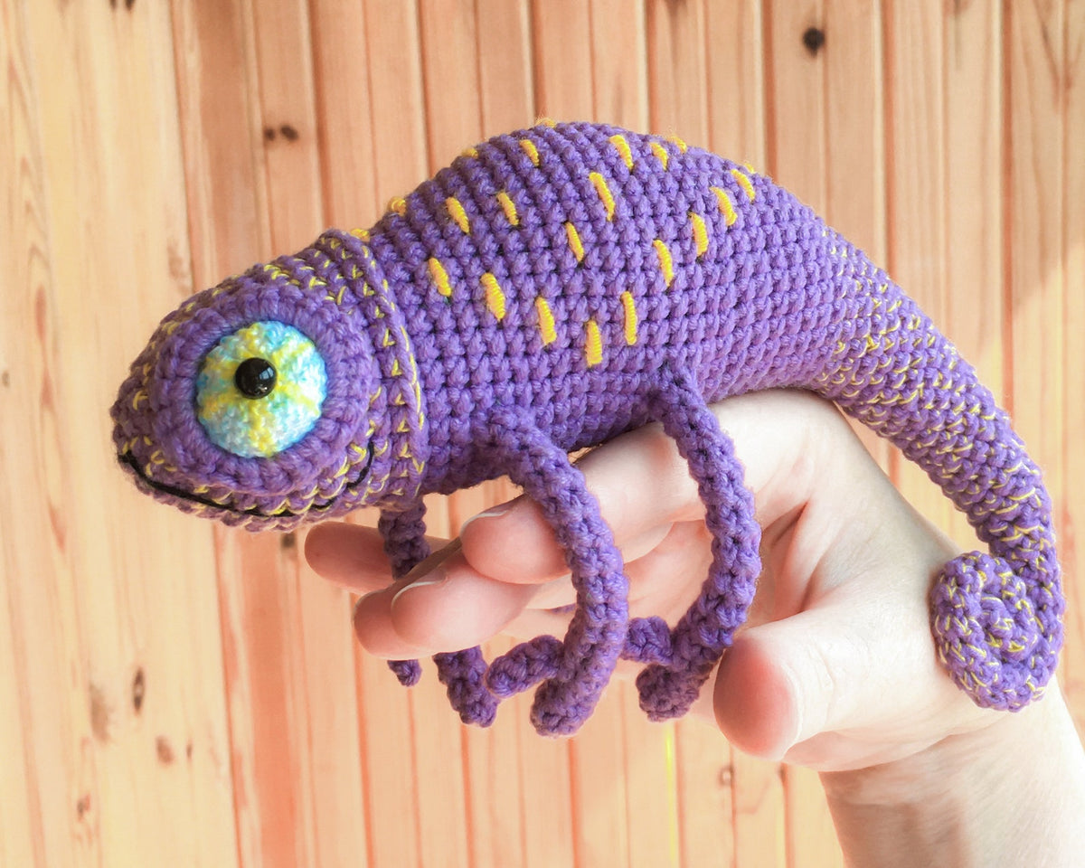 Crochet Chameleon Pascal Plush, Interior Toy Dragon, Crochet Animal Lizard Plush, Home Decor, Custom Plush Toy, Best Gift for Boyfriend, Dad