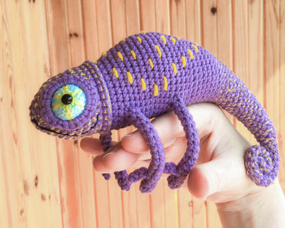 Crochet Chameleon Pascal Plush, Interior Toy Dragon, Crochet Animal Lizard Plush, Home Decor, Custom Plush Toy, Best Gift for Boyfriend, Dad