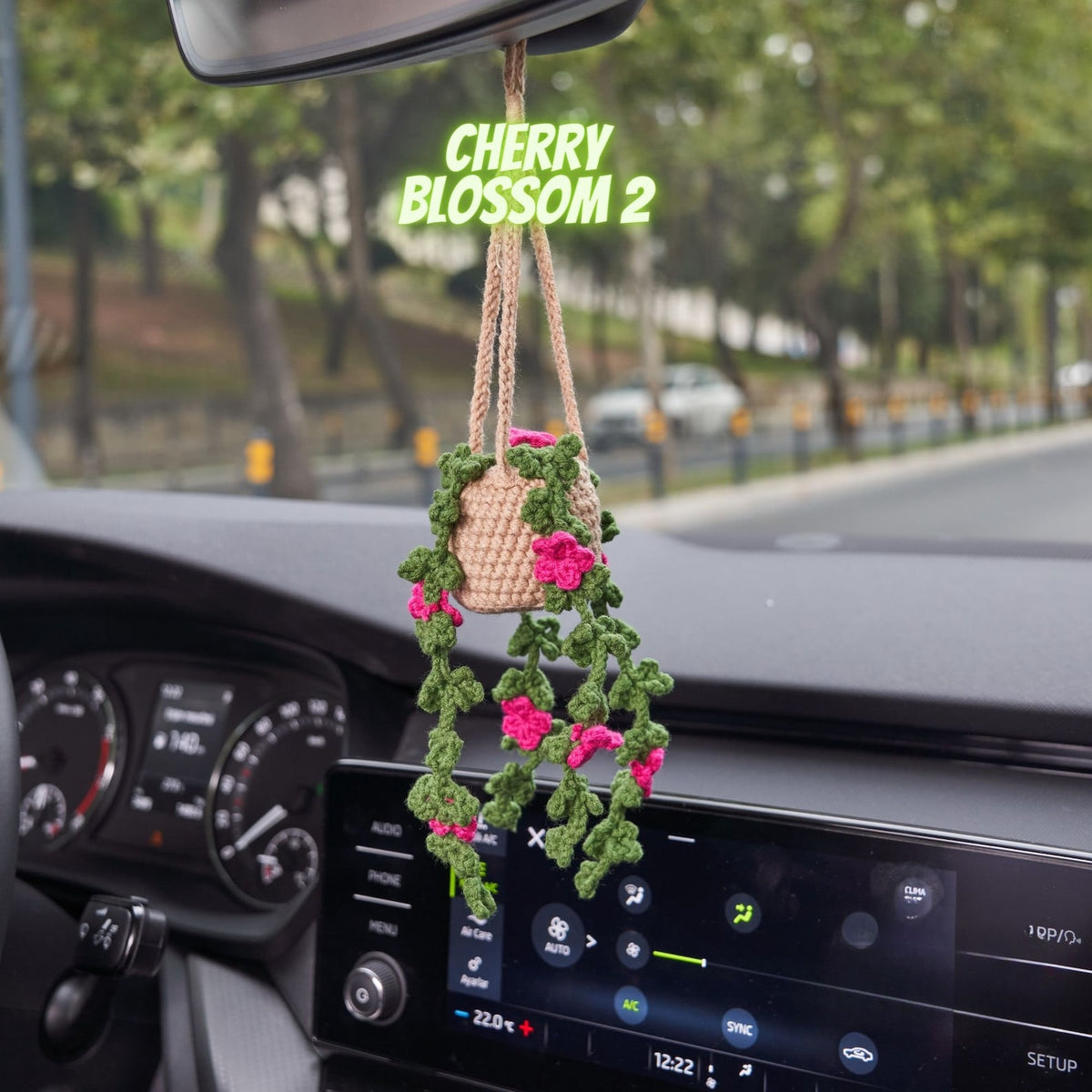 Personalized Crochet Plant Car Hanging:Car Decor