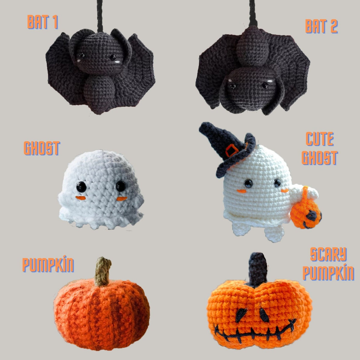 Crochet Bat Car Charm: Halloween Rearview Mirror Decoration