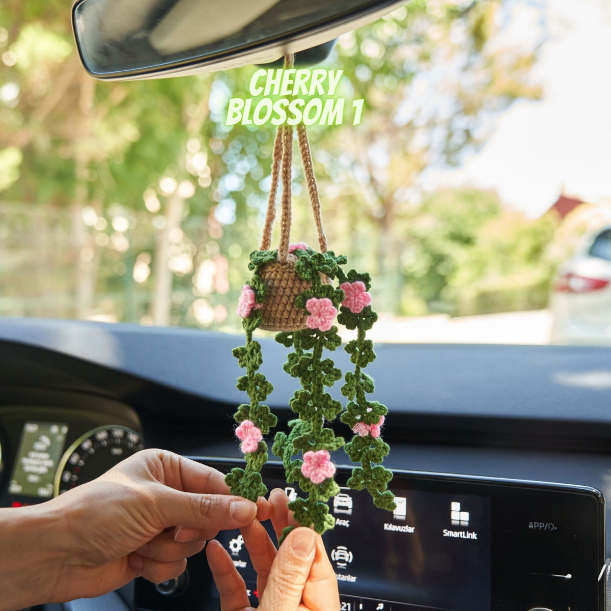 Personalized Crochet Plant Car Hanging:Car Decor
