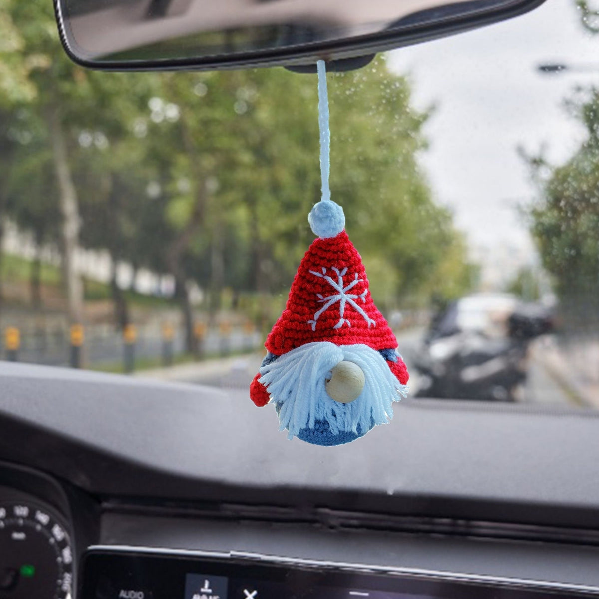 Crochet Christmas Car Ornament: Handmade Gnome & Candy Cane