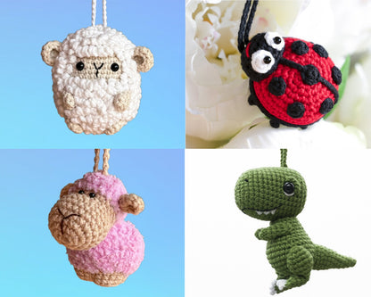Cute Car Accessory Women Teens, Frog Car Mirror Hanging Accessories Turtle Car Decor, Rear View Mirror Mushroom Car Charm, Cool Hippie Stuff