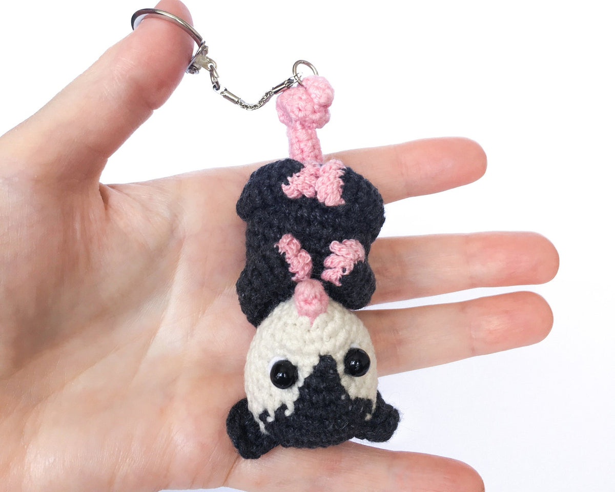 Crochet Opossum Car Charm, Rear View Mirror Decoration
