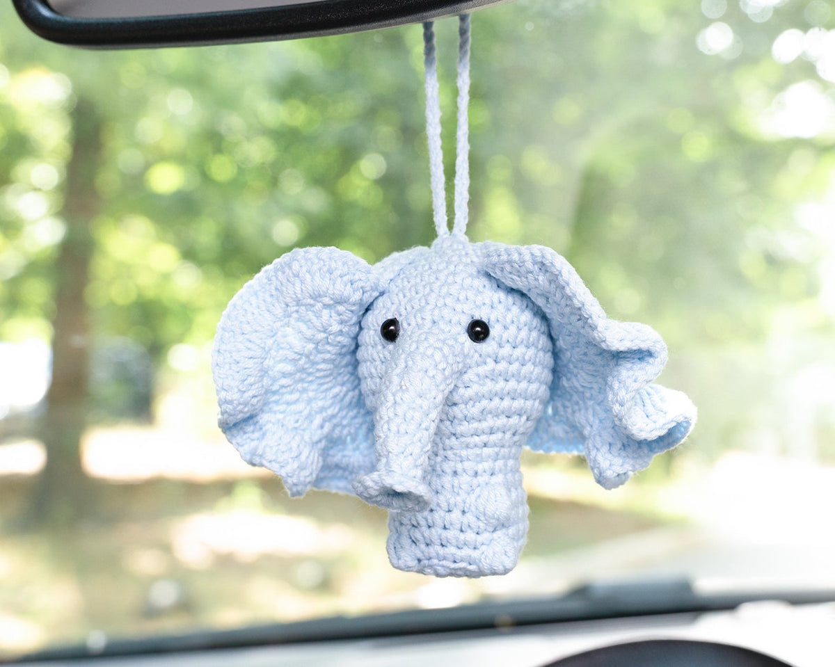Crochet Giraffe Car Accessory, Handmade Rear View Mirror Charm