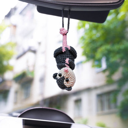 Crochet Opossum Car Accessory, Car Mirror Hanging Possum , Rearview Mirror Ornament, Cute Car Decor, Possum Car Charm